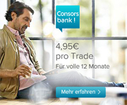 Consorsbank Trader-Konto für Neukunden - traden ab 4,95€ - für ganze 12 Monate