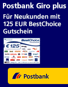 Postbank Aktion 125€ Bestchoice Gutschein